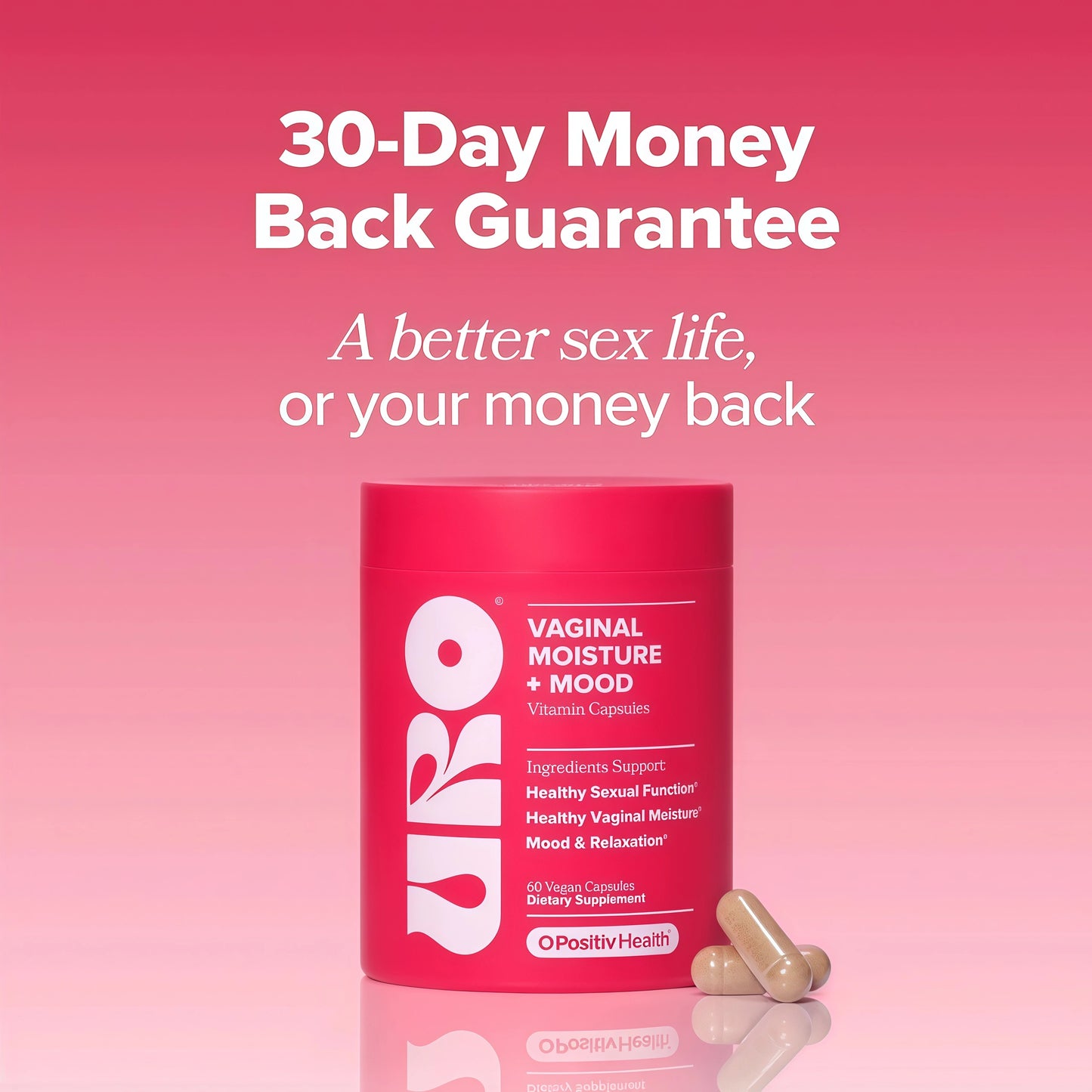 URO Vaginal Moisture & Mood with KSM-66® Ashwagandha – 30-Day Supply