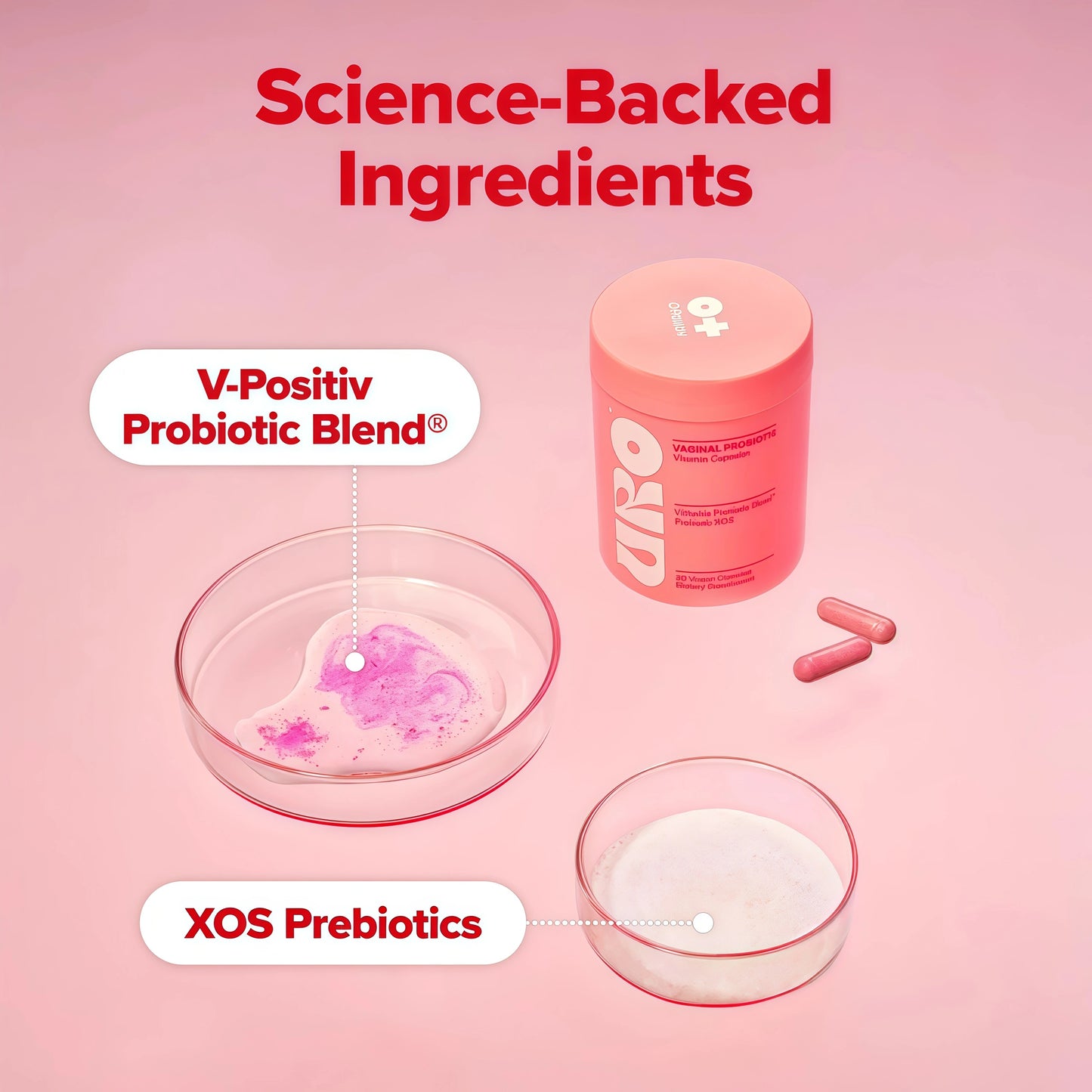 URO Vaginal Probiotics for Odor, Flora & pH Balance – 1-Month Supply
